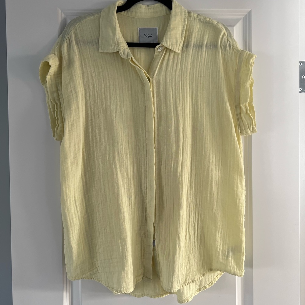 Rails Pale Yellow Button-Down Shirt